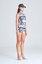 TRANCE SWIM TRUNK  | LACE PRINT