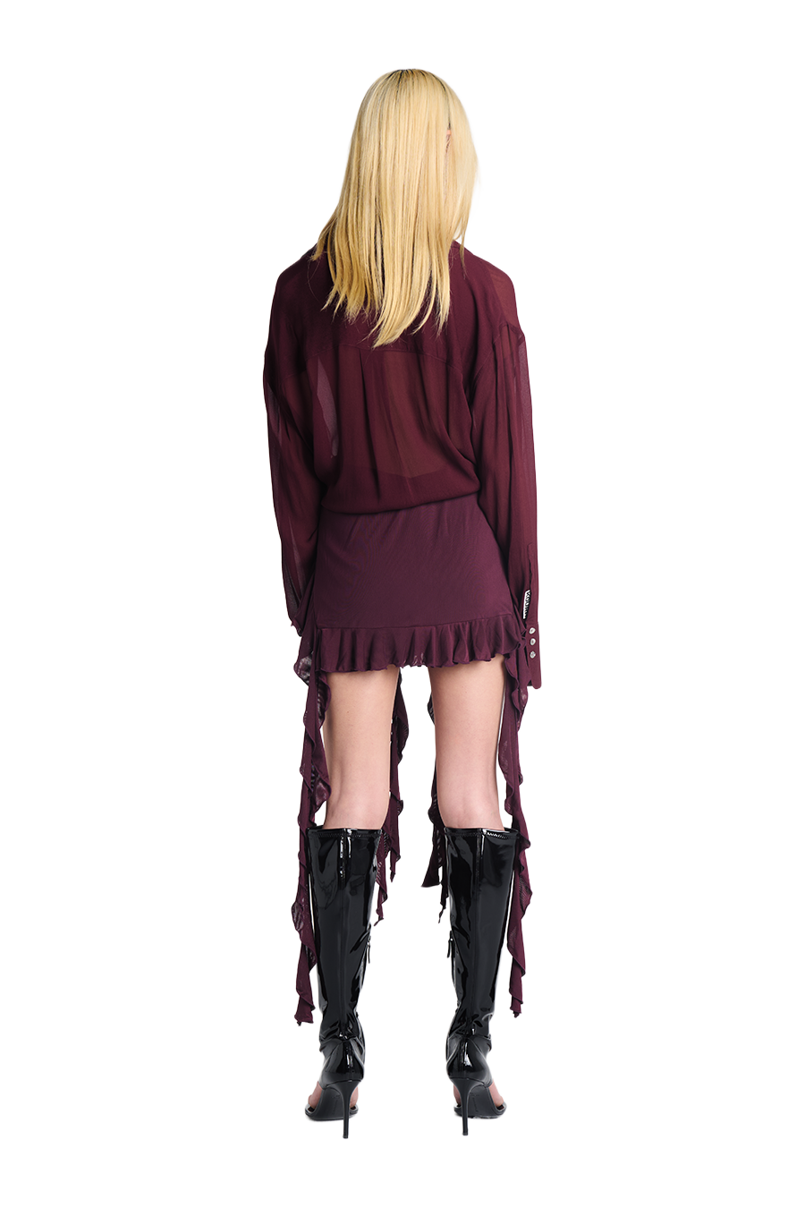 RITUAL RUFFLE SKORT | DEEP BURG