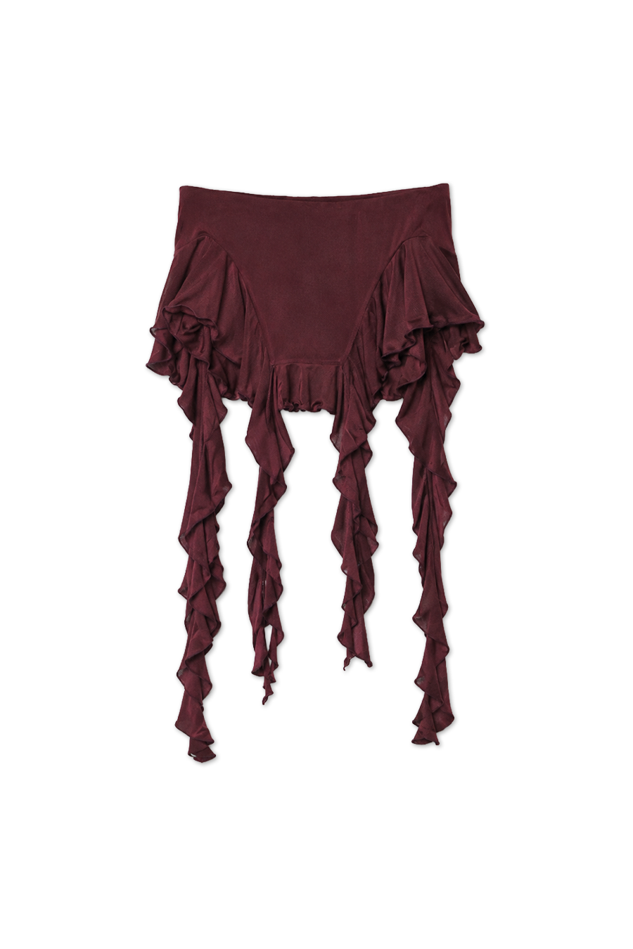 RITUAL RUFFLE SKORT | DEEP BURG