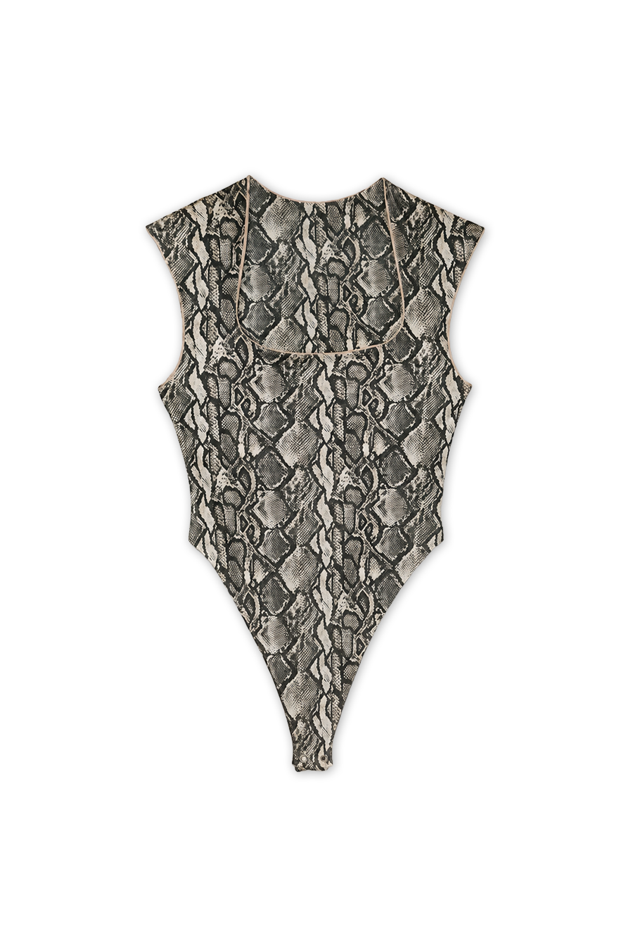 SERPENT RUFFLE DRESS | SNAKE PRINT