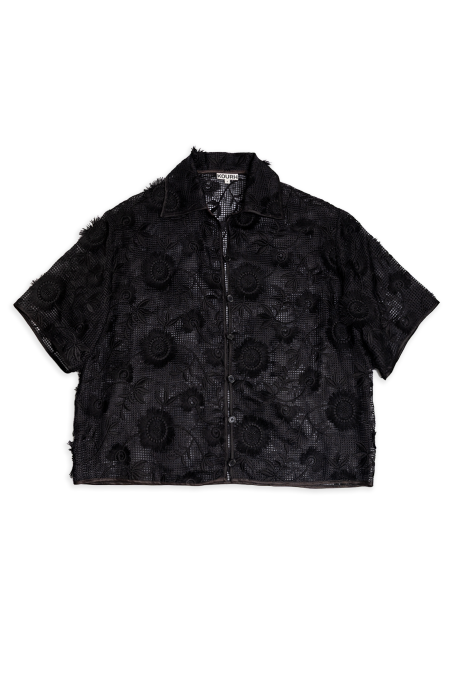 IVY LACE BOWLER SHIRT | BLACK