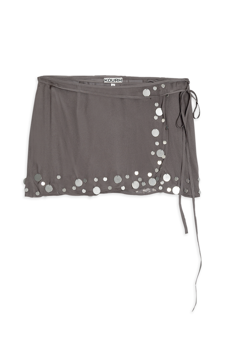 OZRA WRAP SKIRT | SMOKE