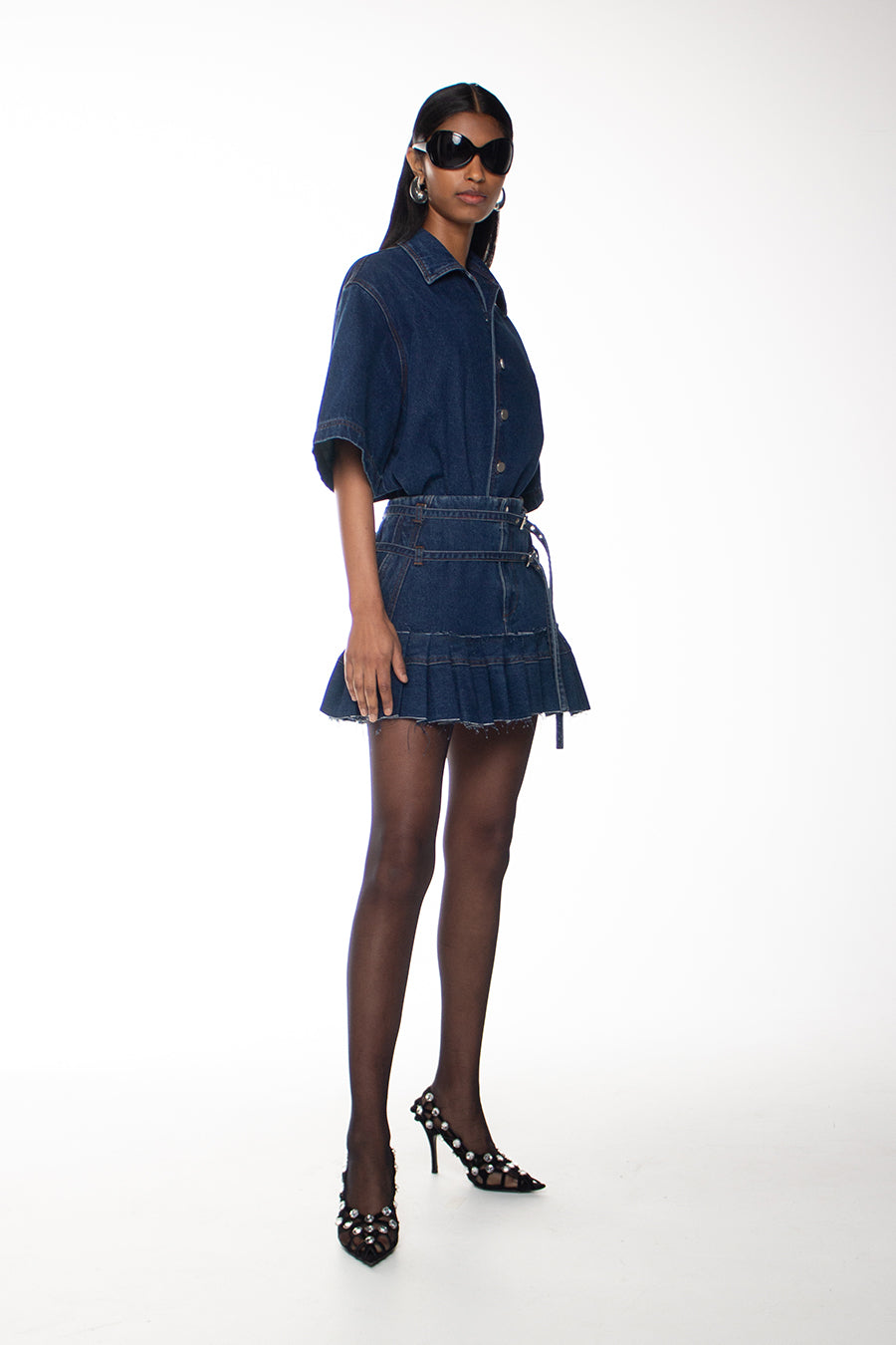 SKYLAR DENIM BOWLER | VINTAGE BLUE