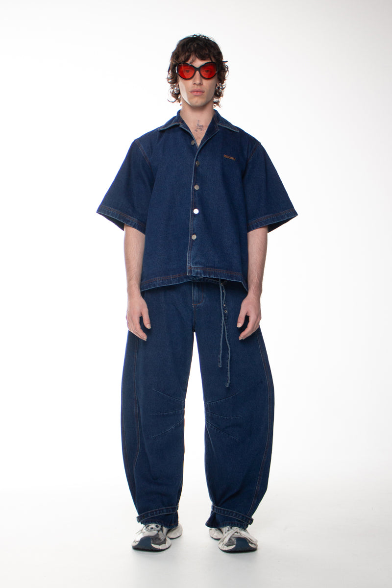 SKYLAR DENIM BOWLER | VINTAGE BLUE