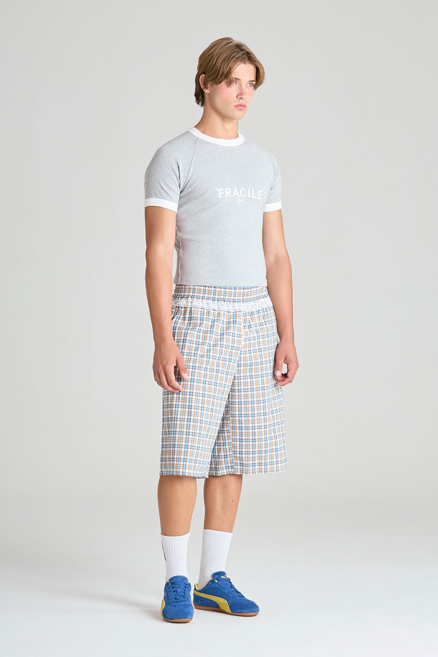 STUDIO SHORTS | BLUE CHECK