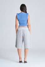 STUDIO SHORTS | BLUE CHECK