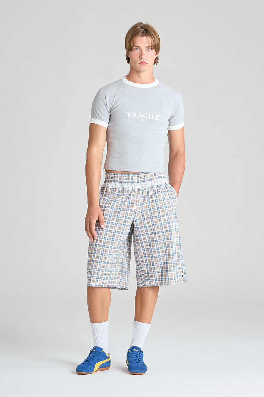 STUDIO SHORTS | BLUE CHECK