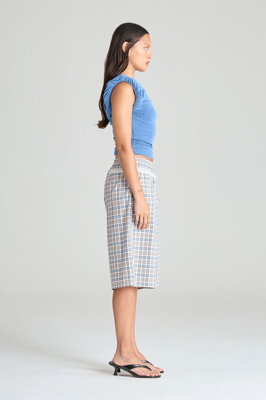 STUDIO SHORTS | BLUE CHECK