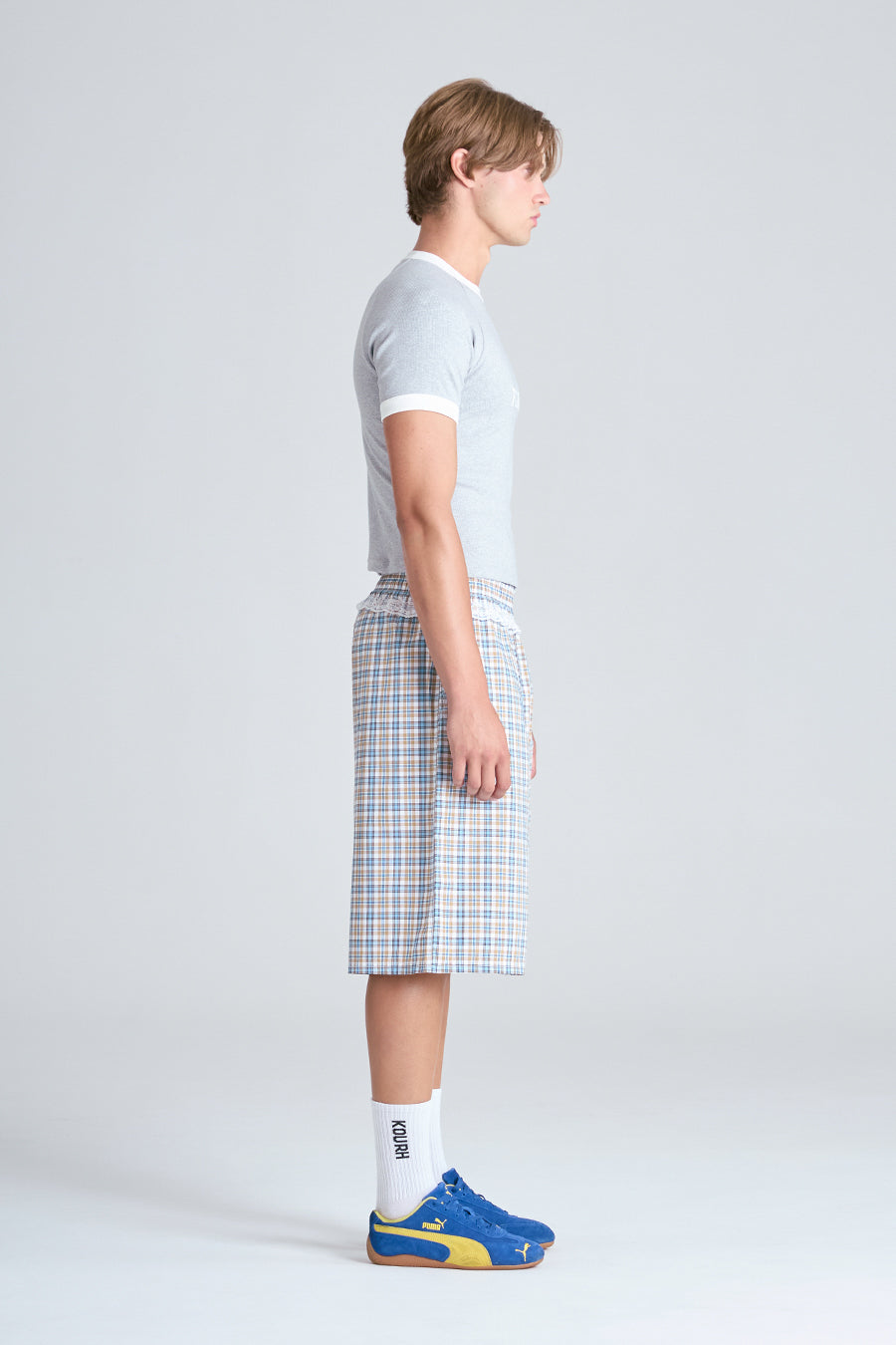 STUDIO SHORTS | BLUE CHECK