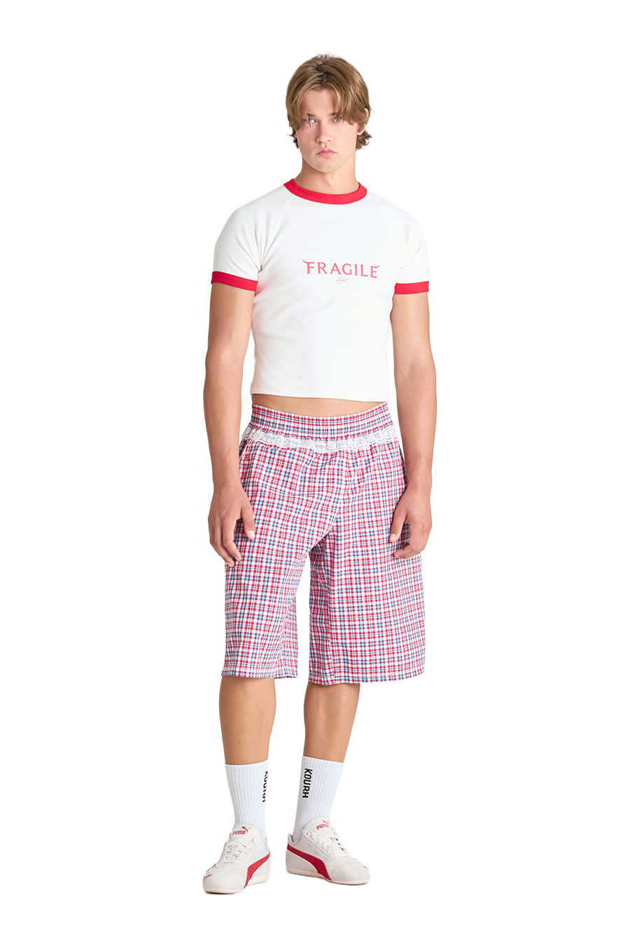 STUDIO SHORTS | RED CHECK