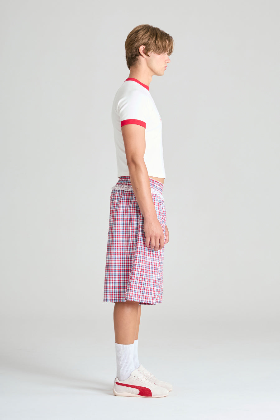 STUDIO SHORTS | RED CHECK