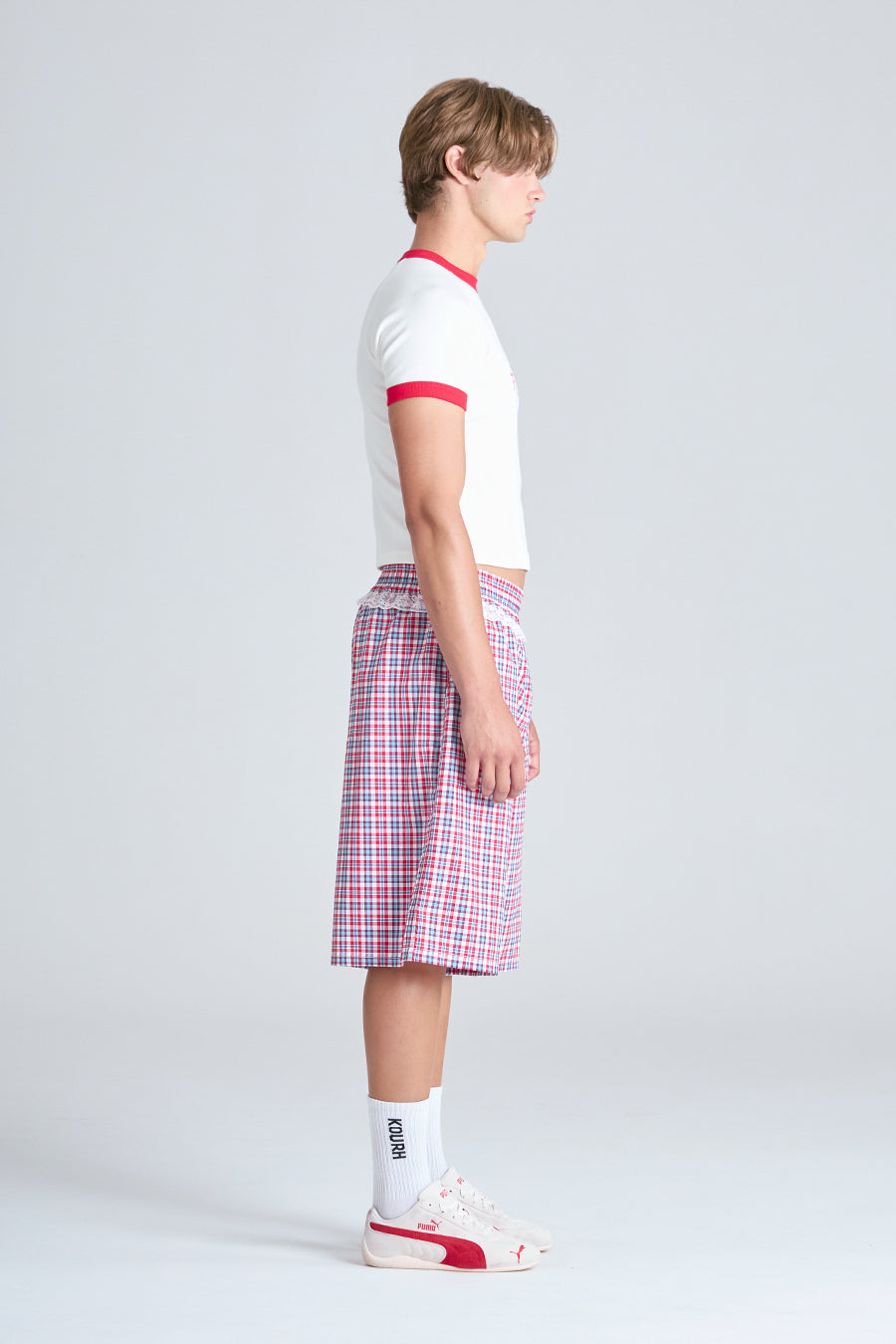 STUDIO SHORTS | RED CHECK
