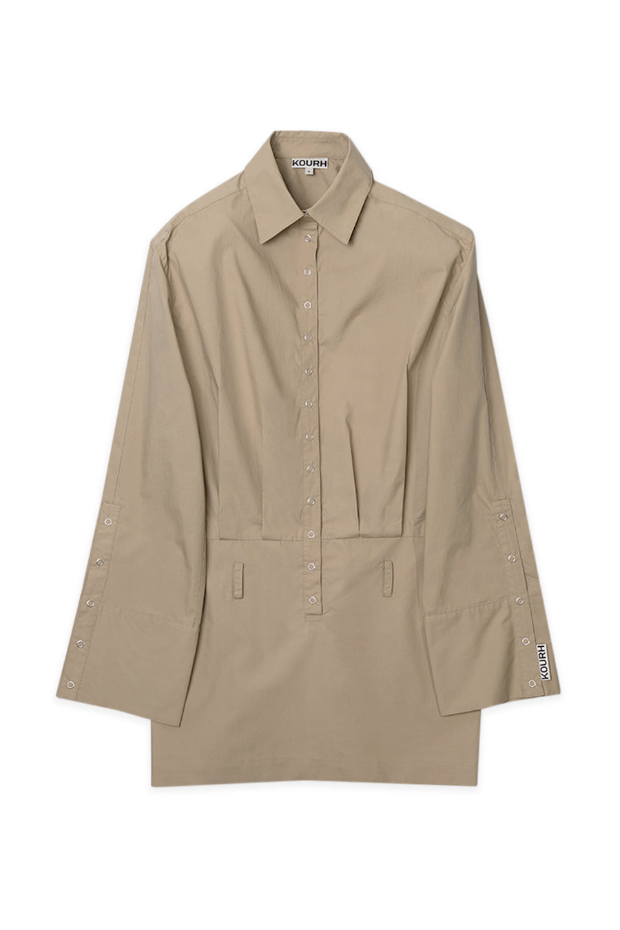 VOID MINI SHIRT DRESS | SLATE GREEN