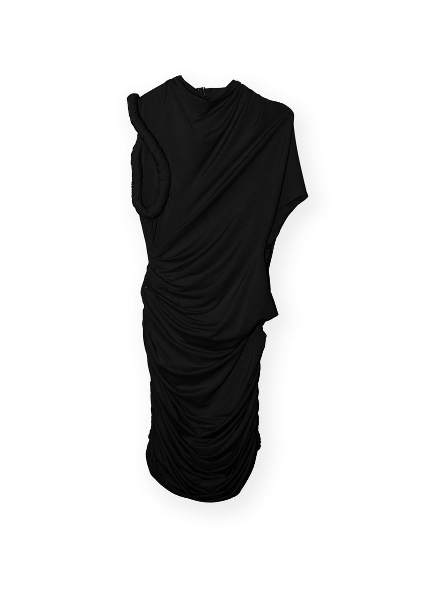 VORTEX MINI DRESS  | BLACK