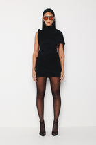 VORTEX MINI DRESS  | BLACK