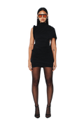 VORTEX MINI DRESS  | BLACK