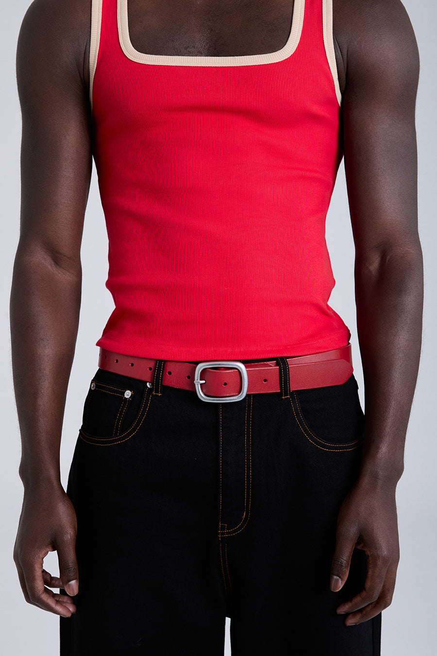 WIRE LEATHER BELT | ROUGE