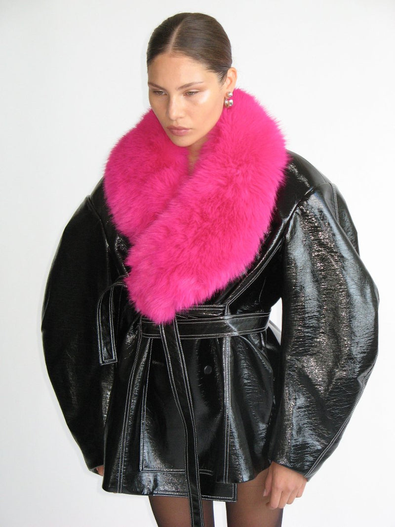 KOURH FAUX FUR COLLAR & CUFF | PINK