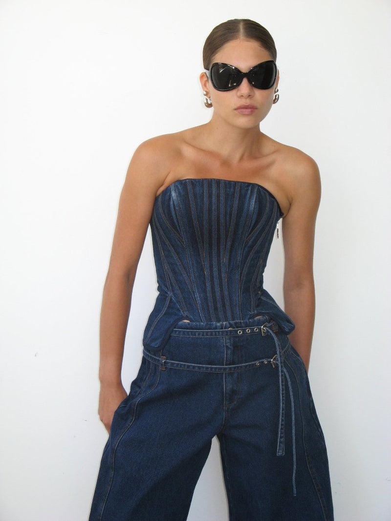 NOBILIS DENIM CORSET | VINTAGE BLUE